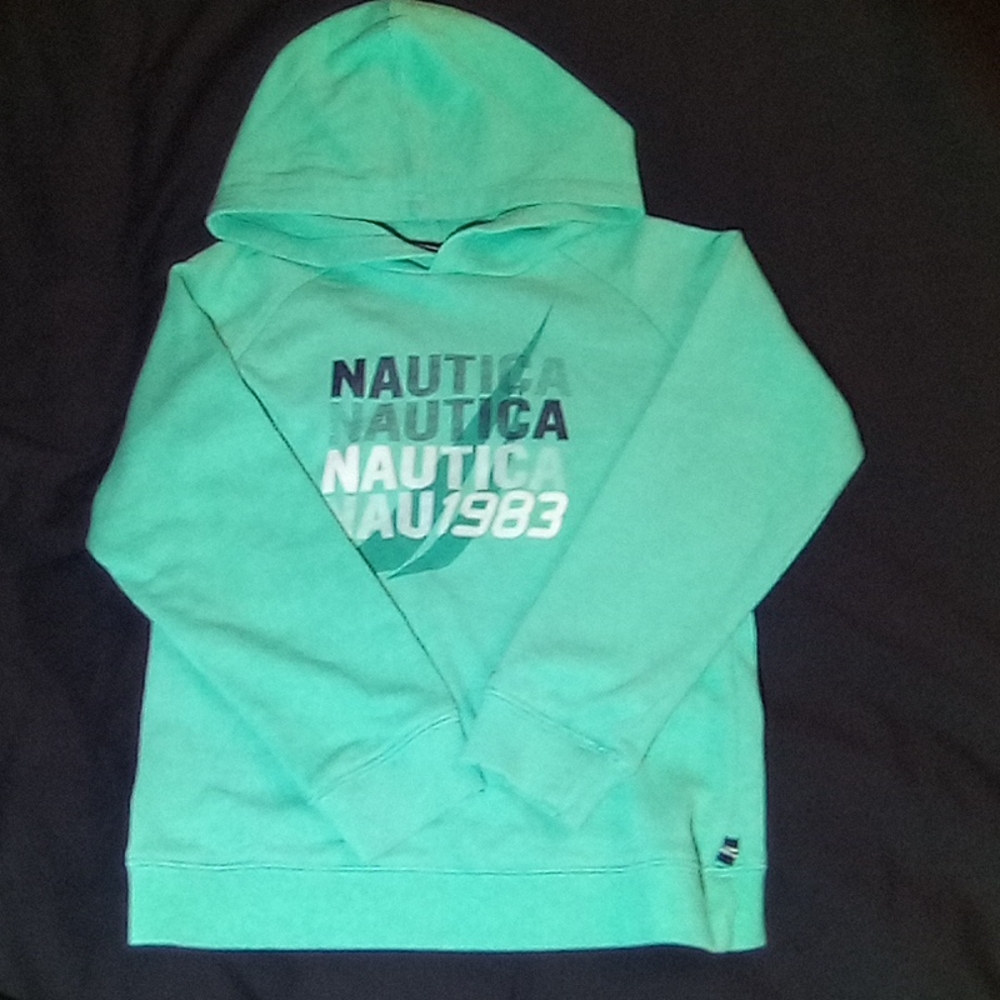 Nautica Boys Hoodie. Color Aqua Size 6